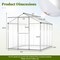 Transparent Polycarbonate Aluminum Walk-In Greenhouse with Vent and Gutter